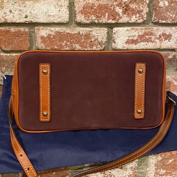 GUC Dooney & Bourke Burgundy Suede Satchel Handbag